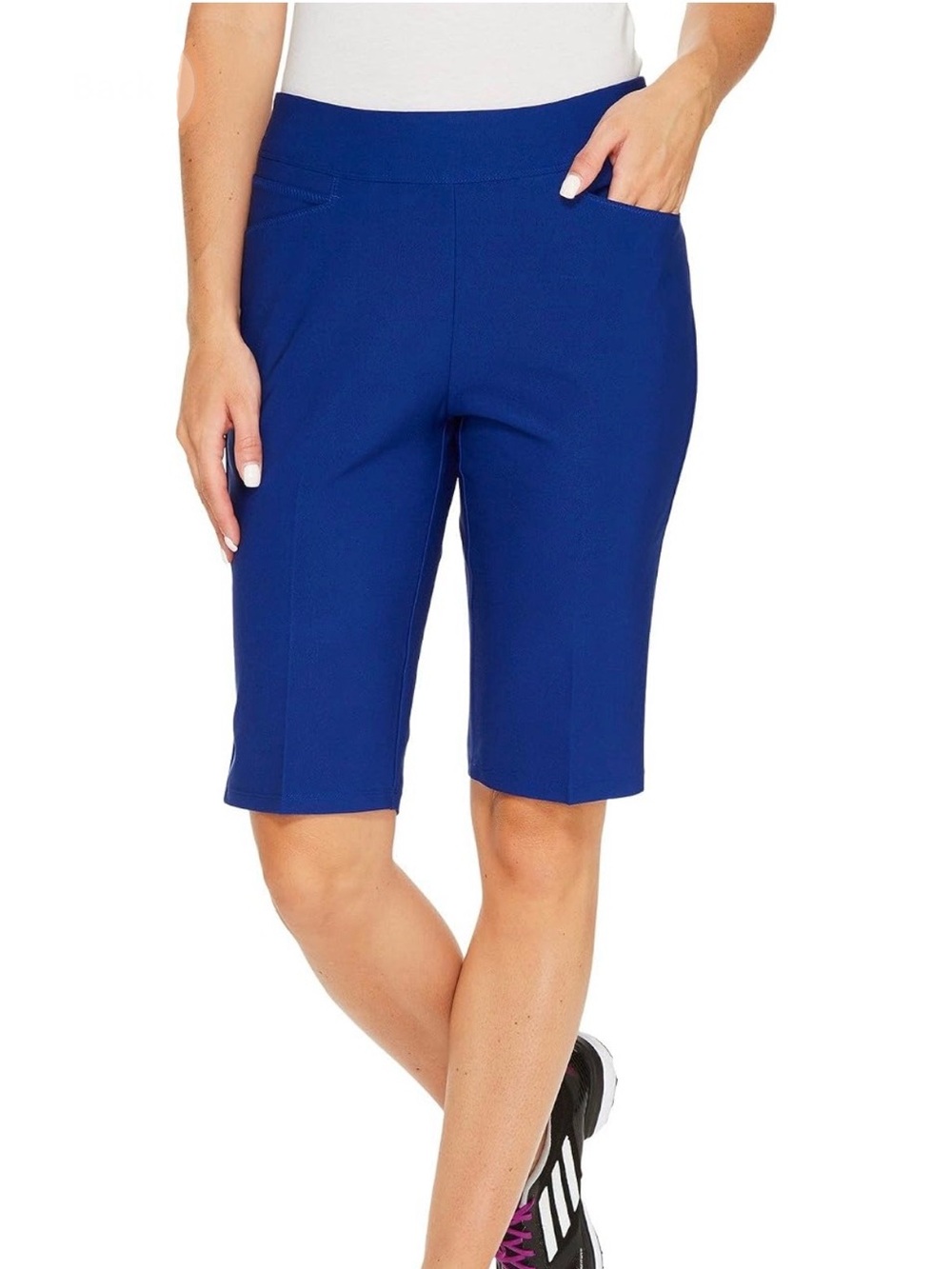 (NLA) 👗 Adidas Women's Athletic Ultimate Adistar Pull on Bermuda Shorts - Picture 1 of 8
